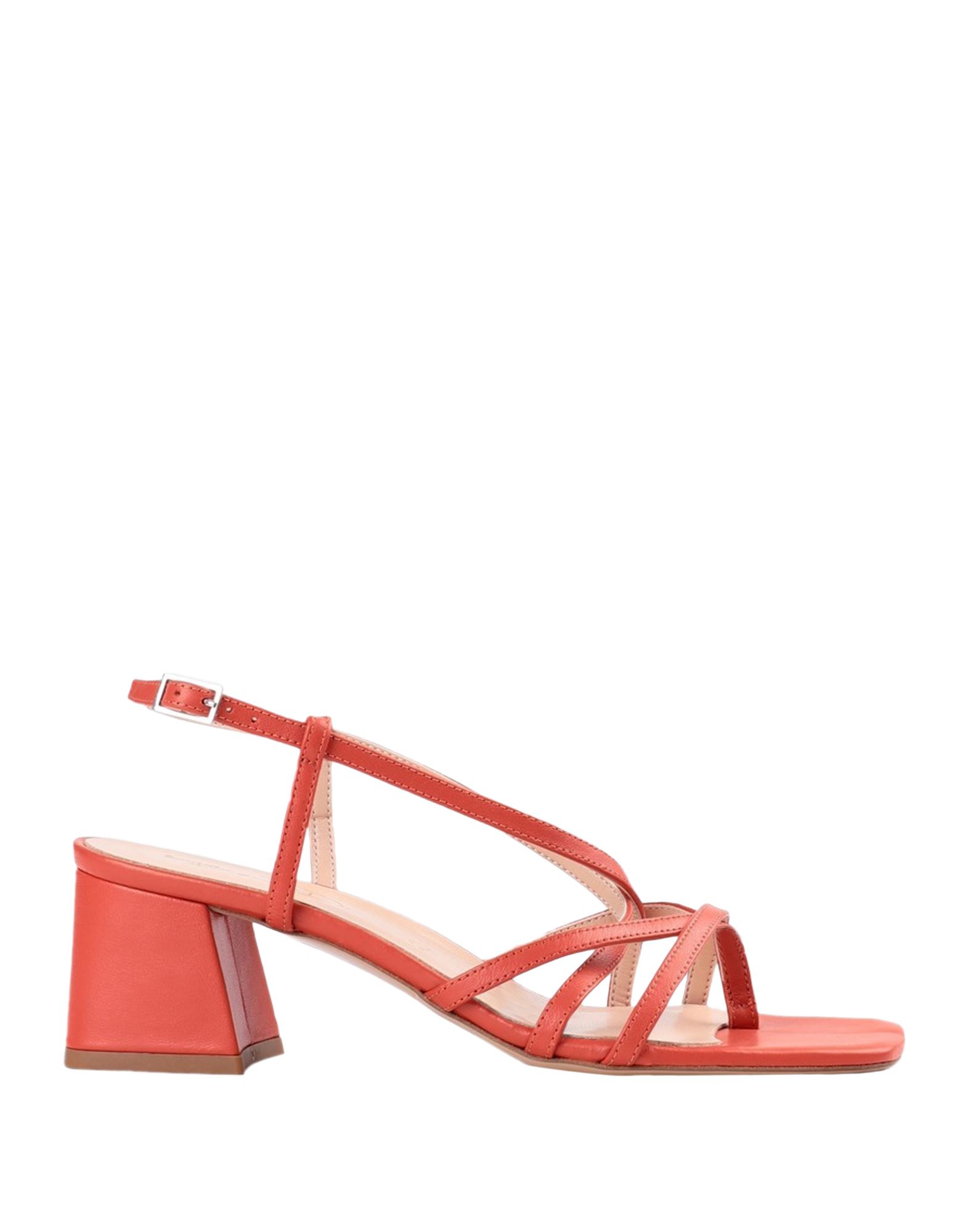 Bianca Di Toe Strap Sandals In Red
