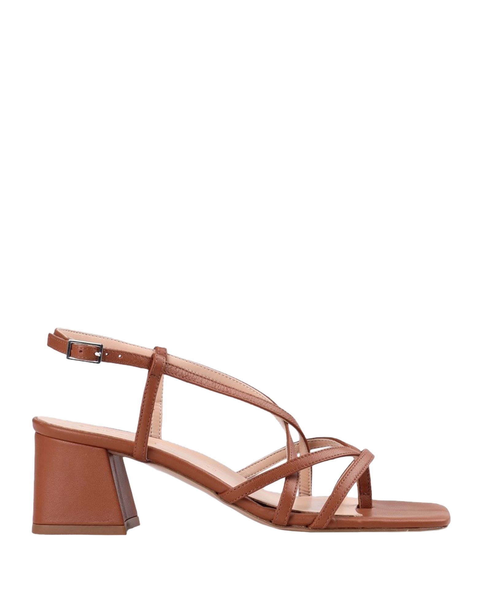 Bianca Di Toe Strap Sandals In Brown