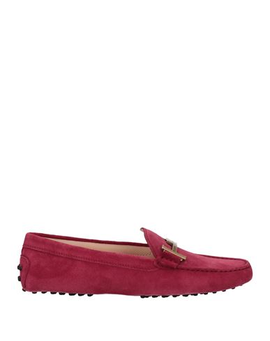 Tod's Woman Loafers Garnet Size 6 Leather In Red