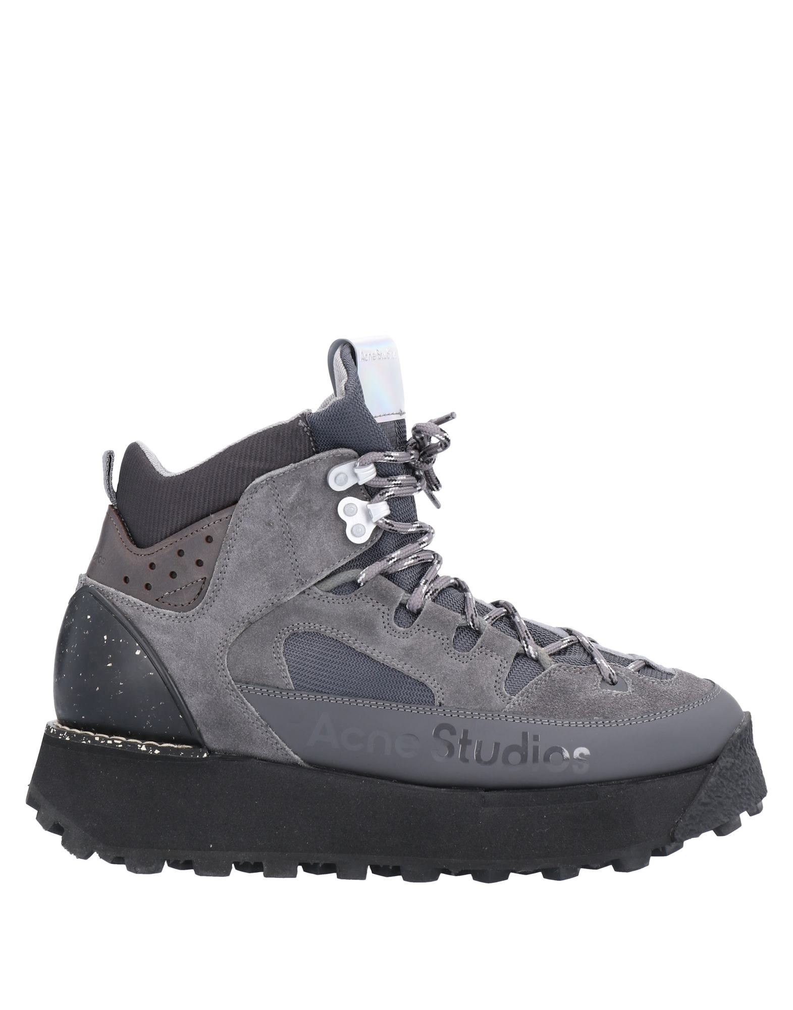 Acne Studios Trekking Platform Sneakers In Lead
