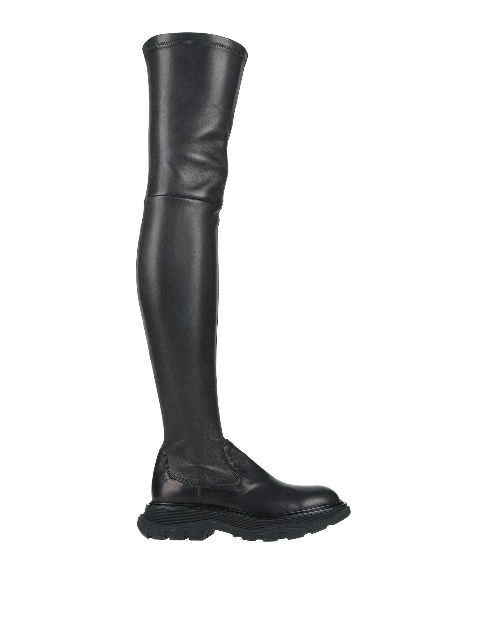 Alexander Mcqueen Knee Boots In Black