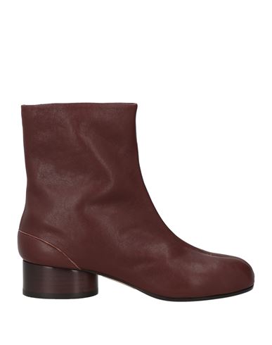 Maison Margiela Woman Ankle Boots Brown Size 7 Leather In Brown