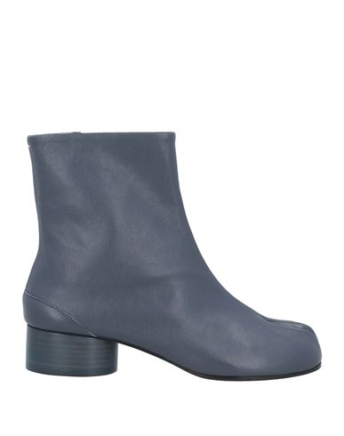 Maison Margiela Woman Ankle Boots Slate Blue Size 8 Leather In Purple