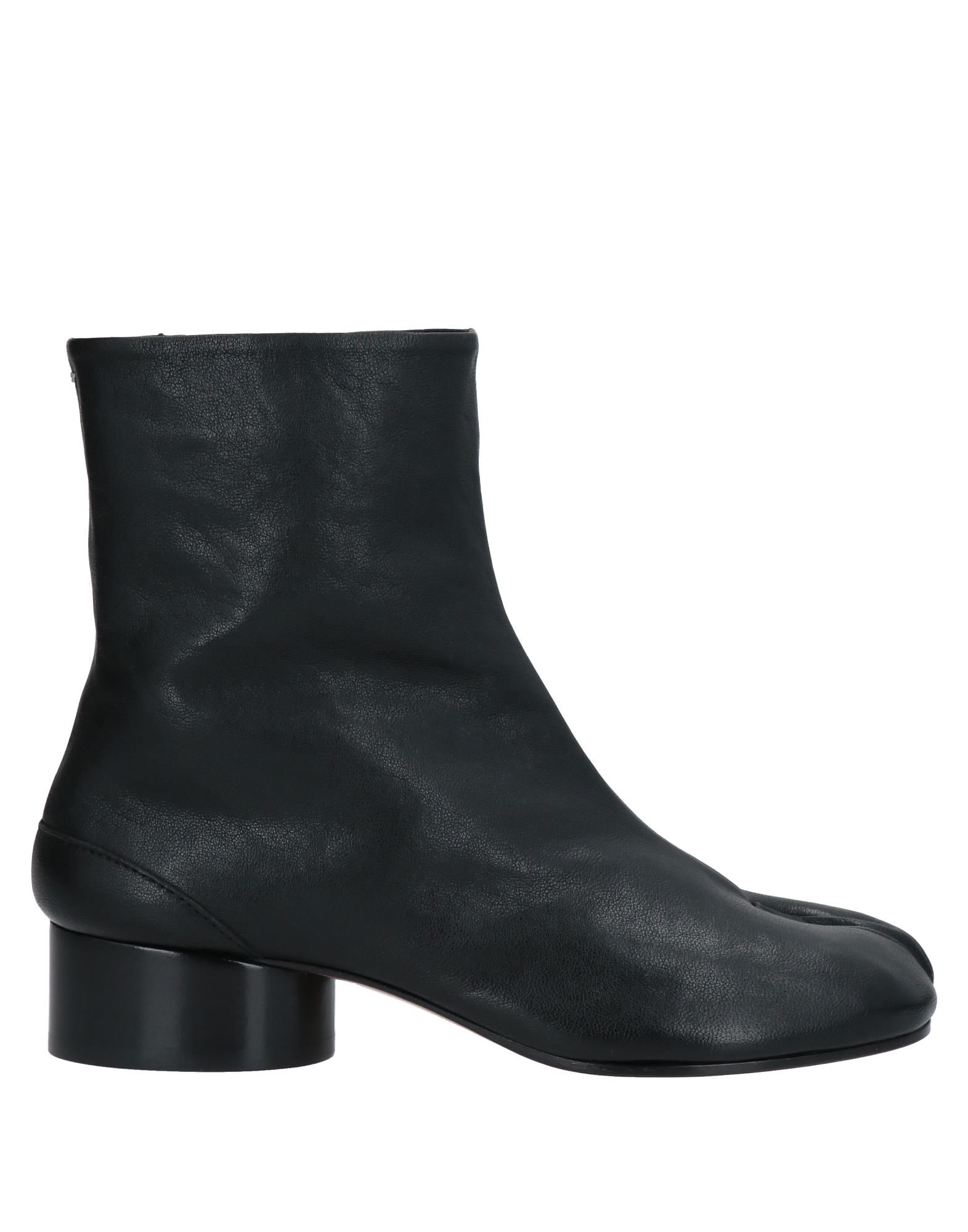 Maison Margiela Woman Ankle Boots Black Size 5 Soft Leather In Black