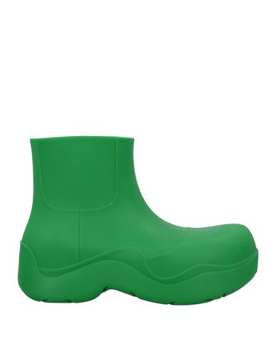 Bottega Veneta Woman Ankle Boots Green Size 10 Rubber