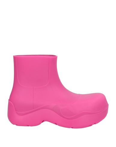 Bottega Veneta Woman Ankle Boots Magenta Size 5 Rubber