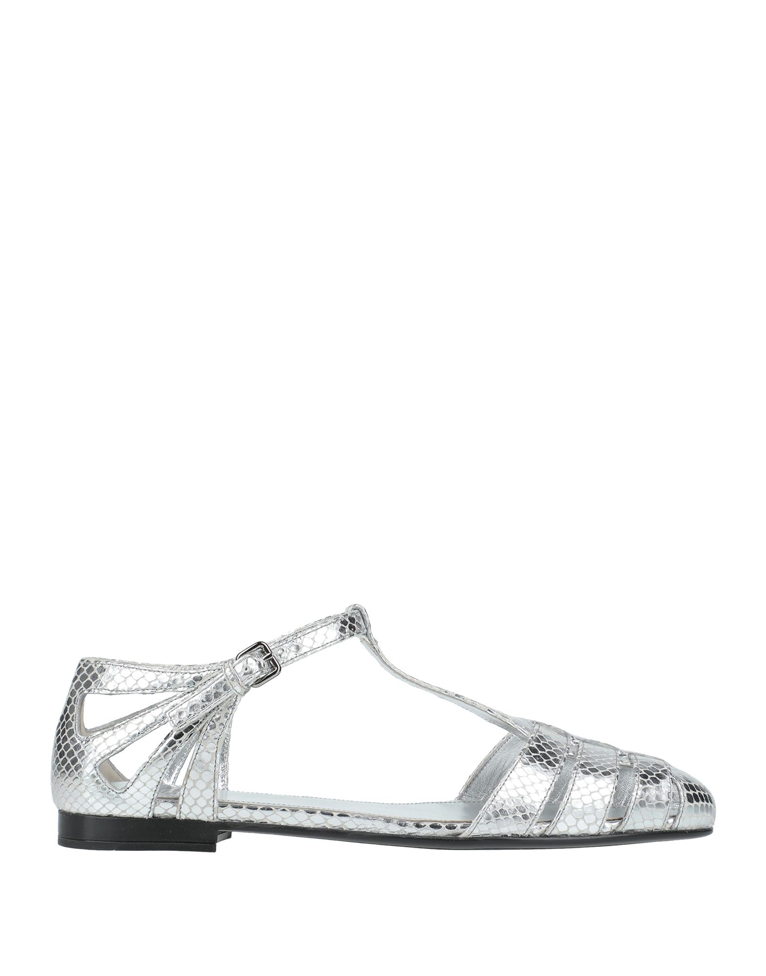 Church's Rainbow Metallic Python-effect Leather Sandals In Silver