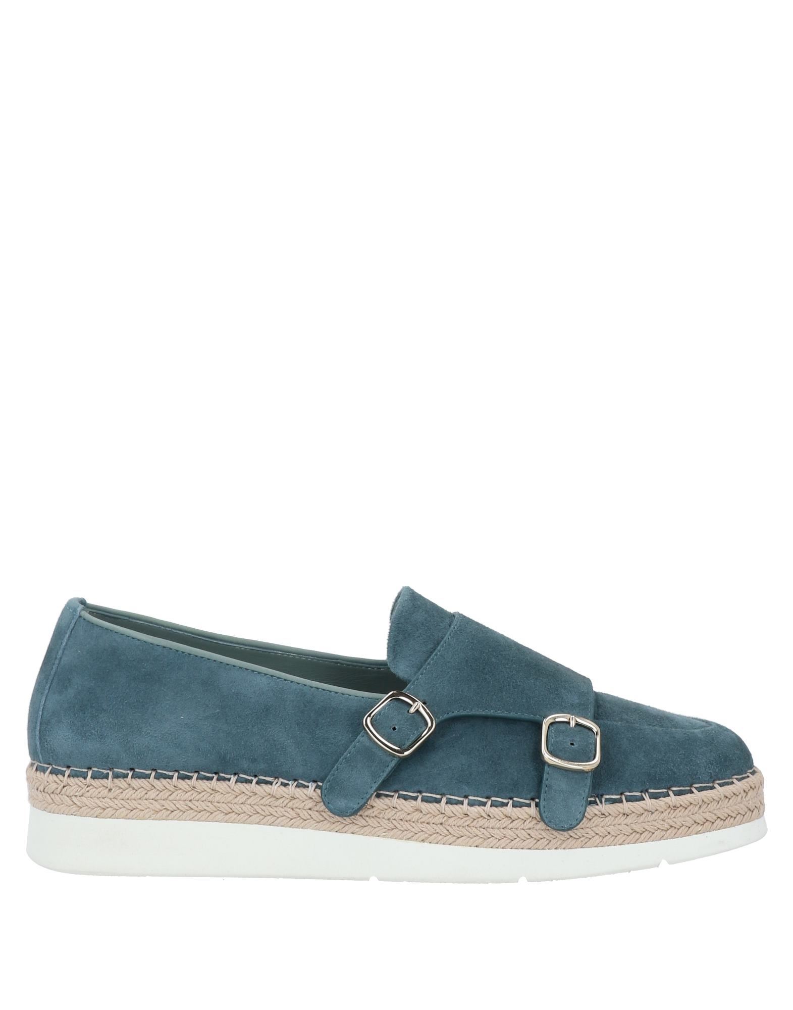Santoni Loafers In Deep Jade