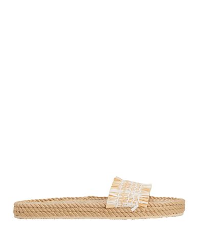 Woven Straw Rope-sole Sandal Woman Sandals Beige Size 8 Synthetic raffia