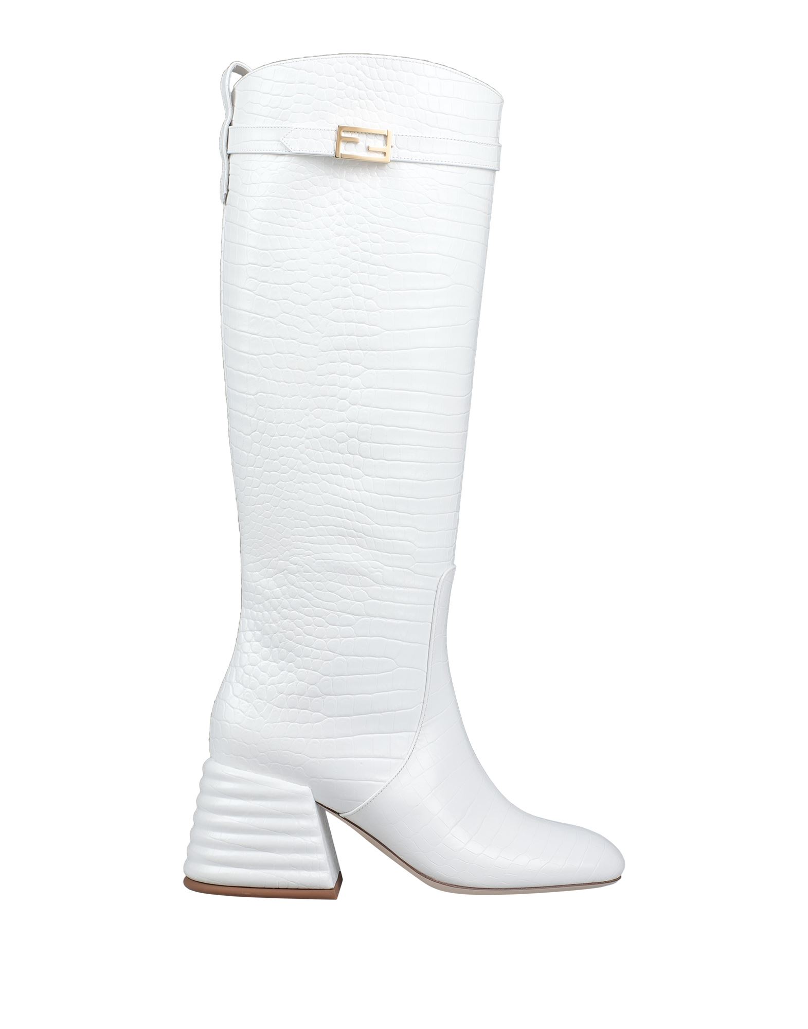 Fendi Knee Boots In White | ModeSens
