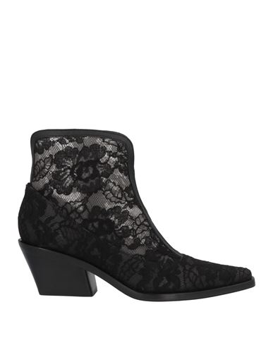 Le Silla Woman Ankle Boots Black Size 11 Textile Fibers In Black