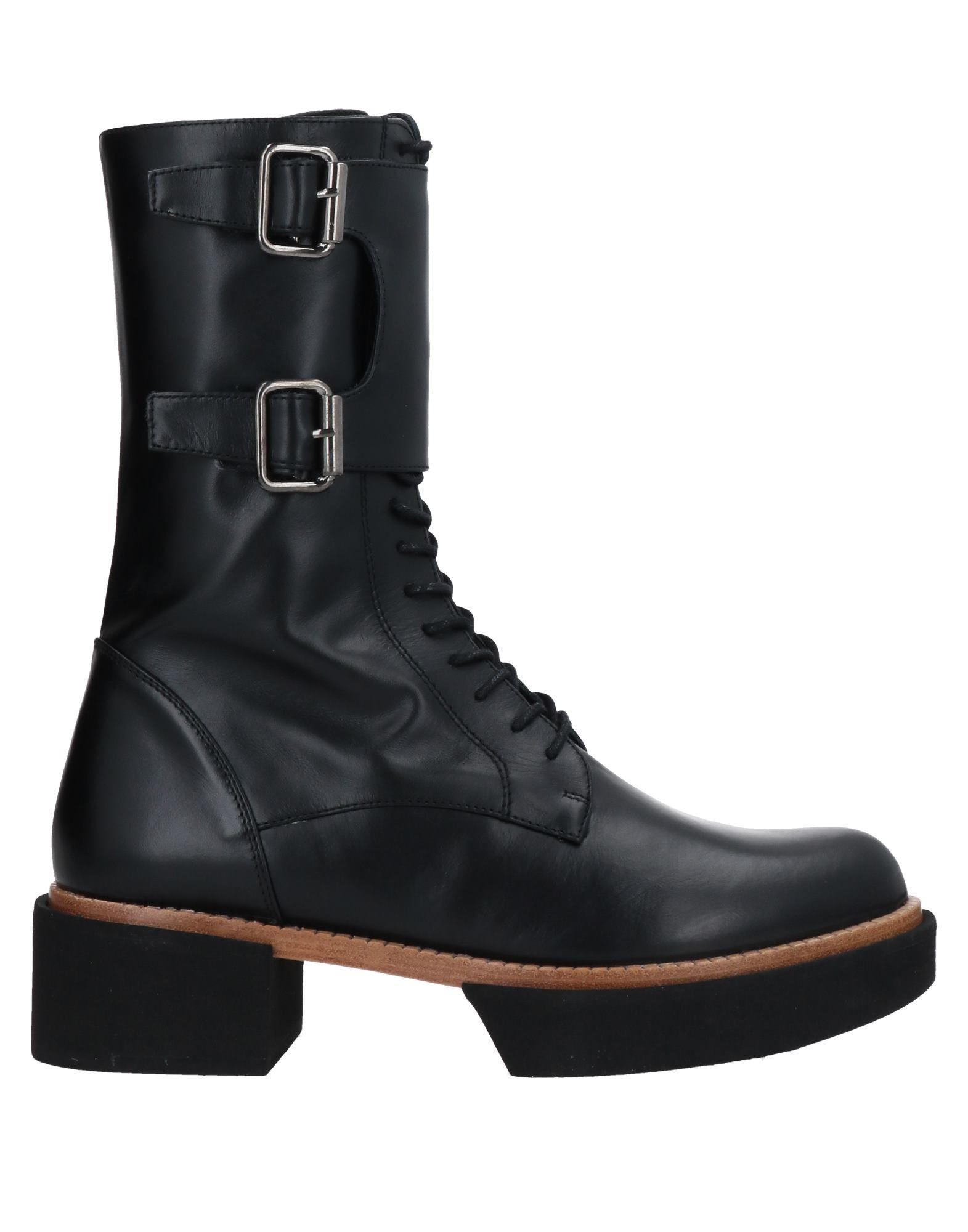 Paloma Barceló Paloma Barcelò Combat Boot In Black Nappa With Buckles In Black