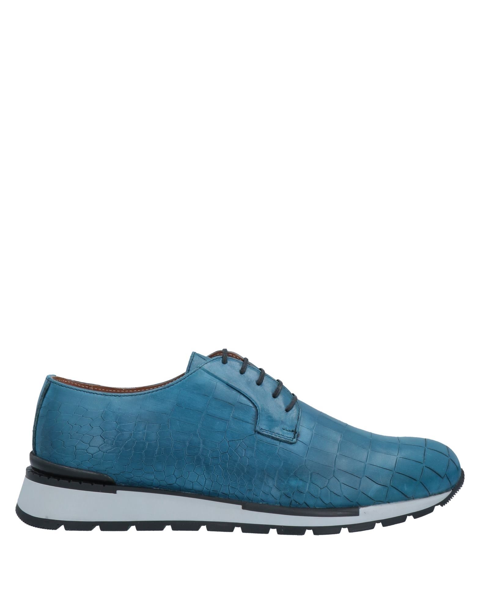 Angelo Pallotta Lace-up Shoes In Slate Blue