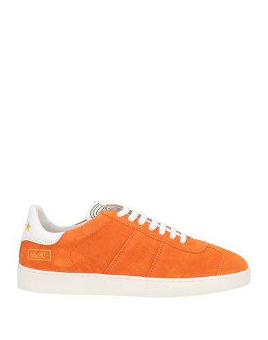 Pantofola D'oro Man Sneakers Orange Size 9 Soft Leather