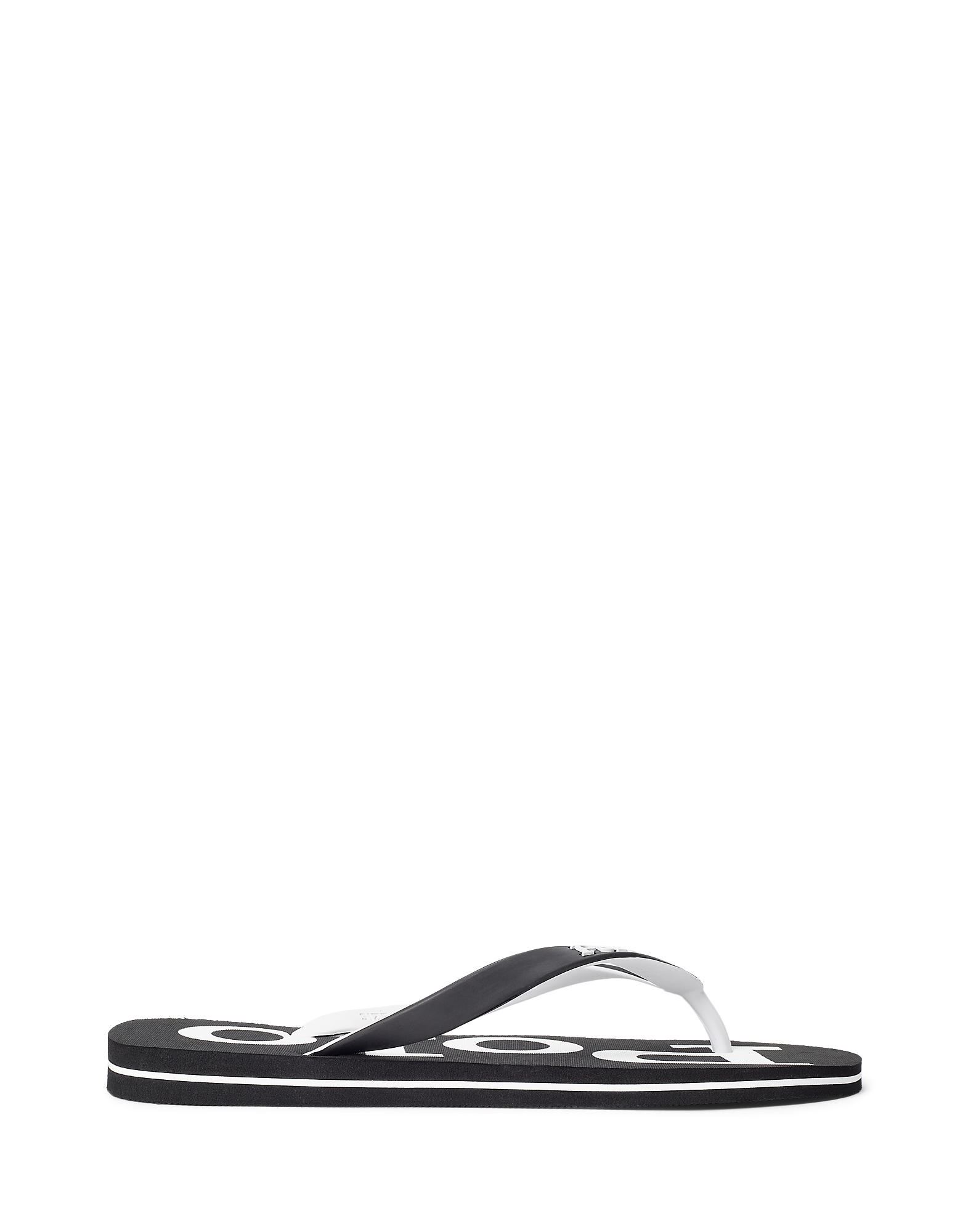 Shop Polo Ralph Lauren Bolt Logo Flip-flop Man Thong Sandal Black Size 9 Rubber