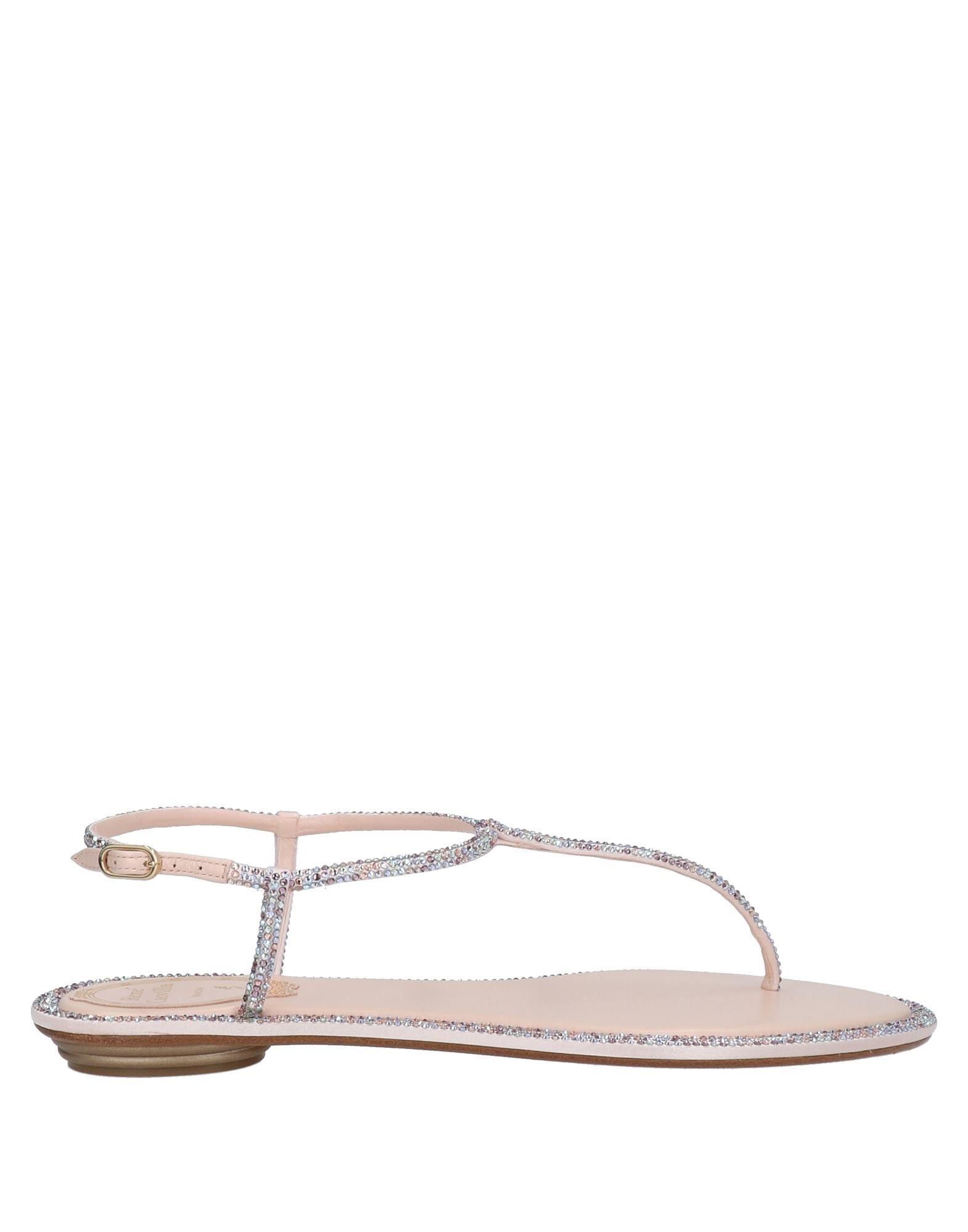 René Caovilla Toe Strap Sandals In Light Pink