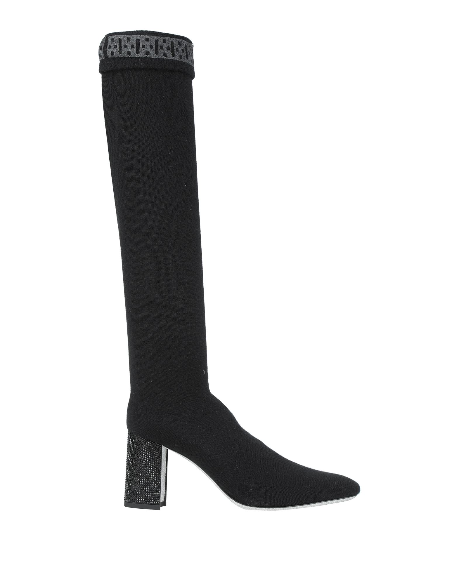 René Caovilla Knee Boots In Black