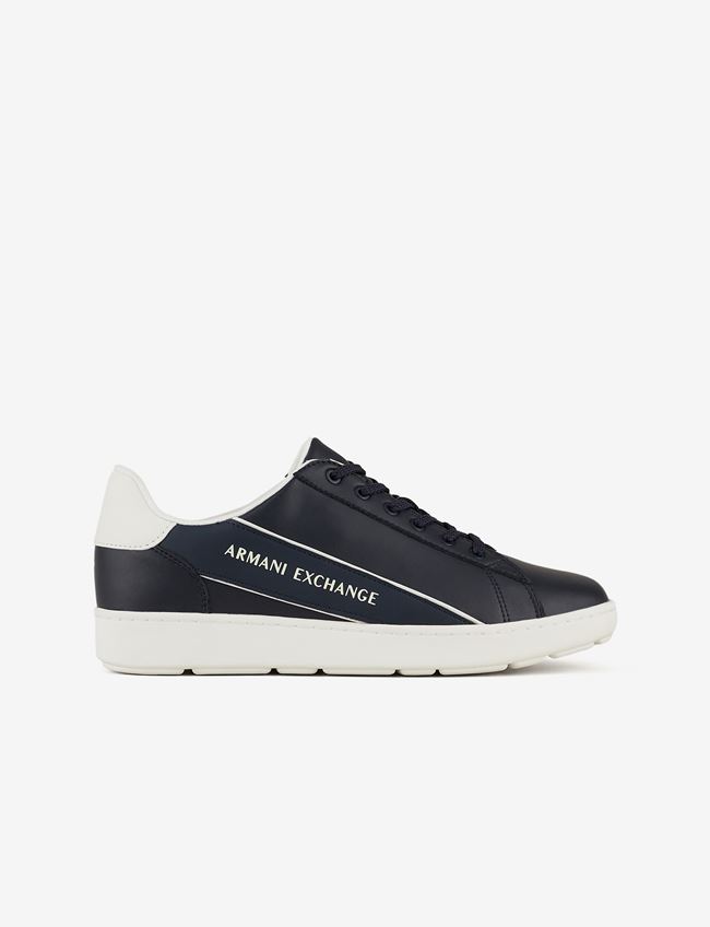 Armani Exchange Sneakers Navy Blue Bovine | ModeSens