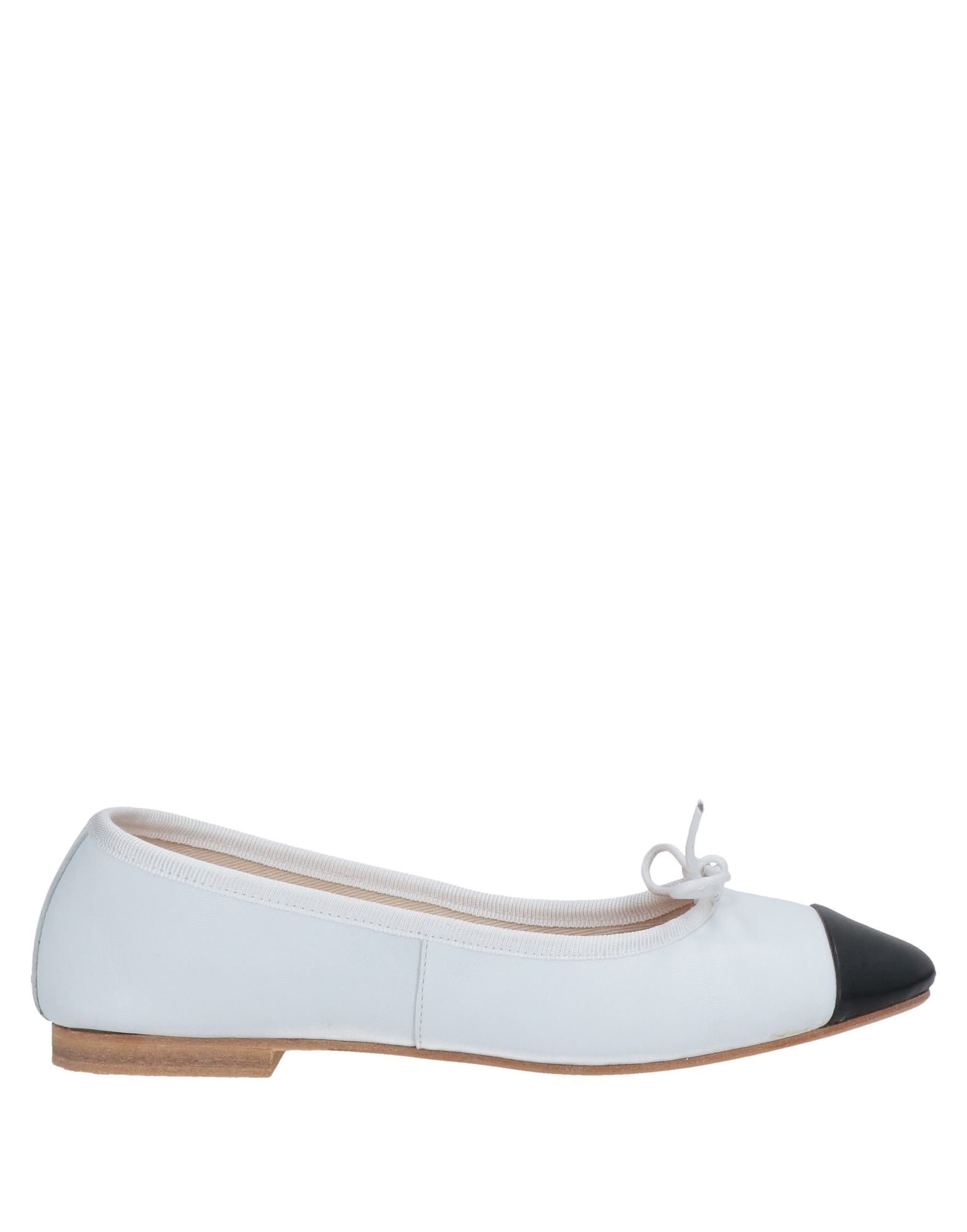 By A. Ballet Flats In White