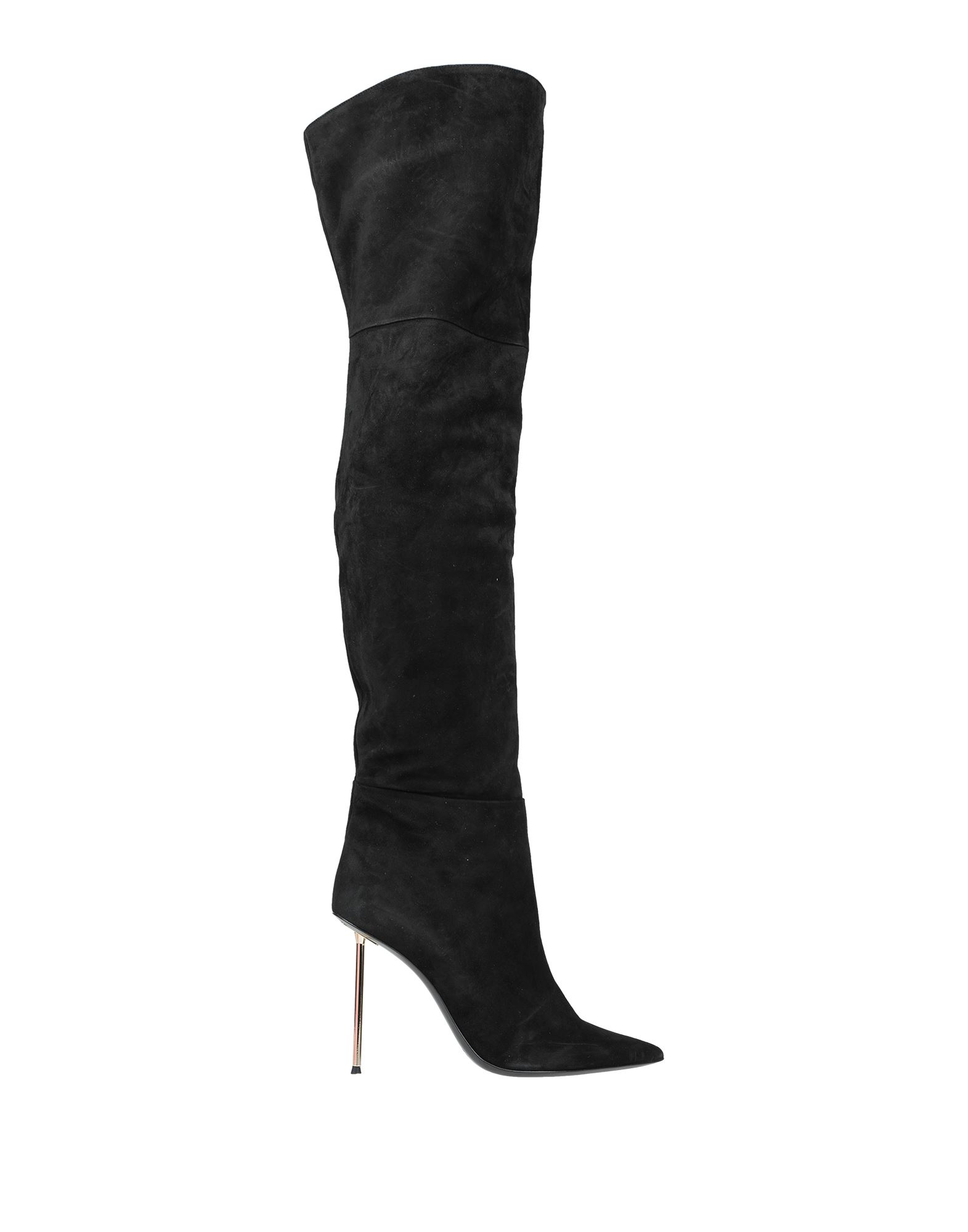 Aldo Castagna For Shabby Chic Knee Boots In Black
