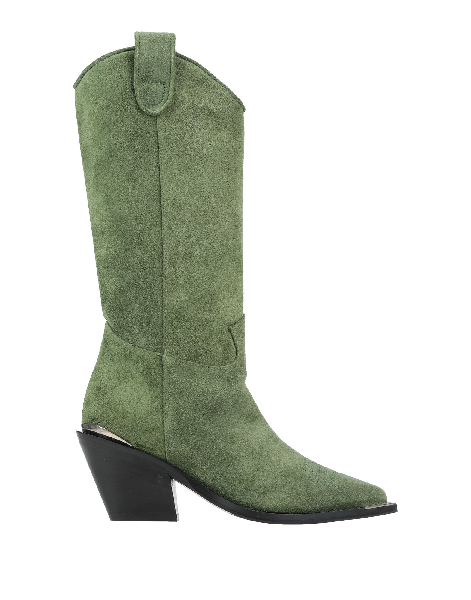 Aldo Castagna For Shabby Chic Knee Boots In Green