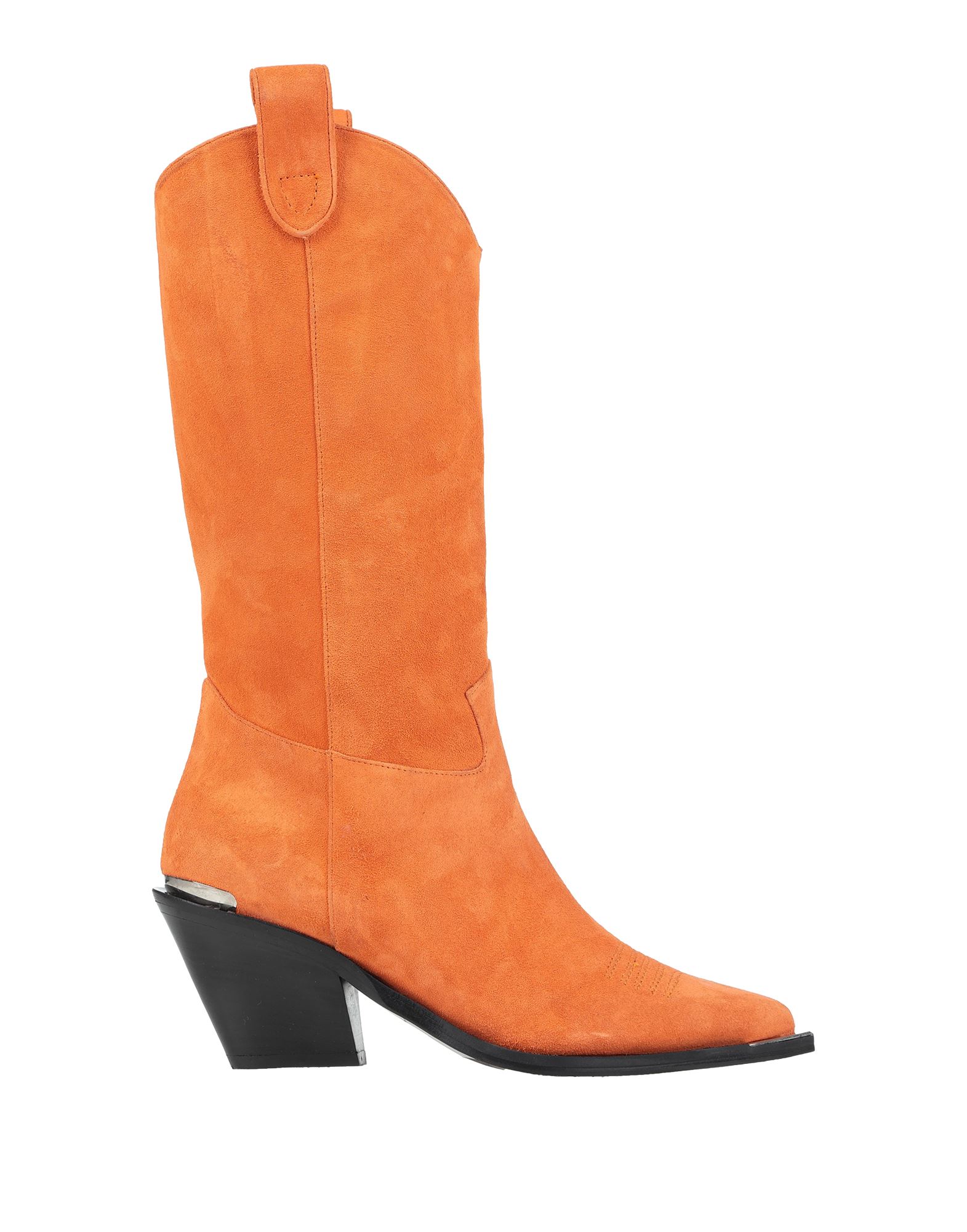 Aldo Castagna For Shabby Chic Knee Boots In Orange