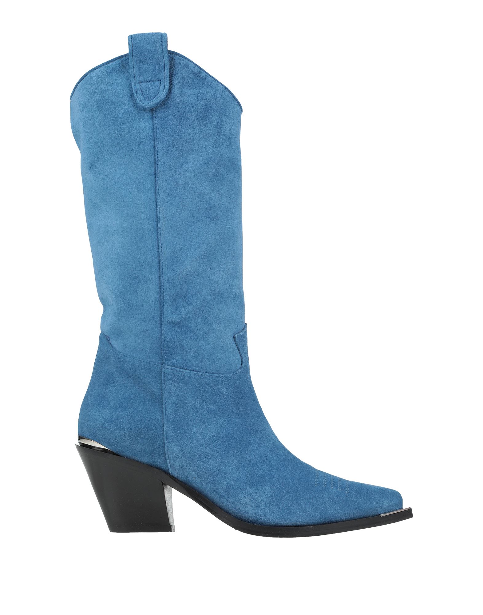 Aldo Castagna For Shabby Chic Knee Boots In Azure