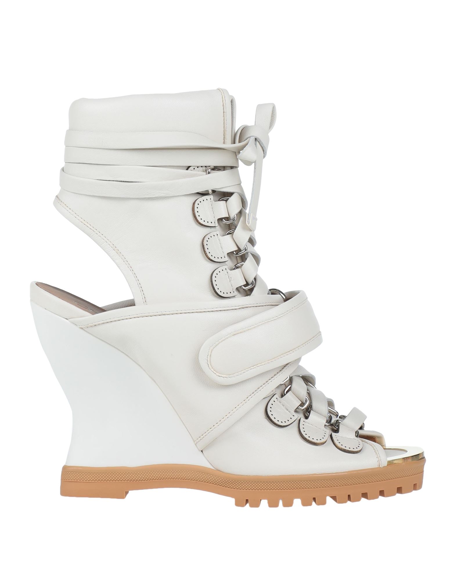 Chloé Ankle Boots In Light Grey