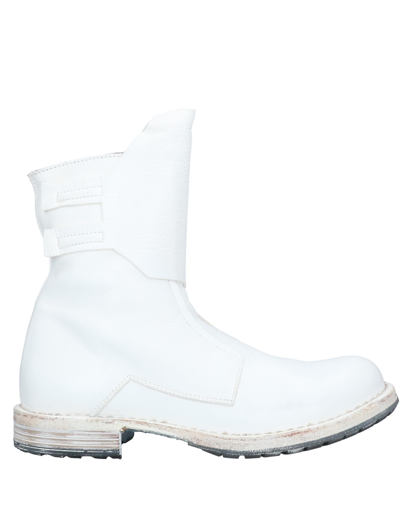 Moma Leather Ankle Boots In White