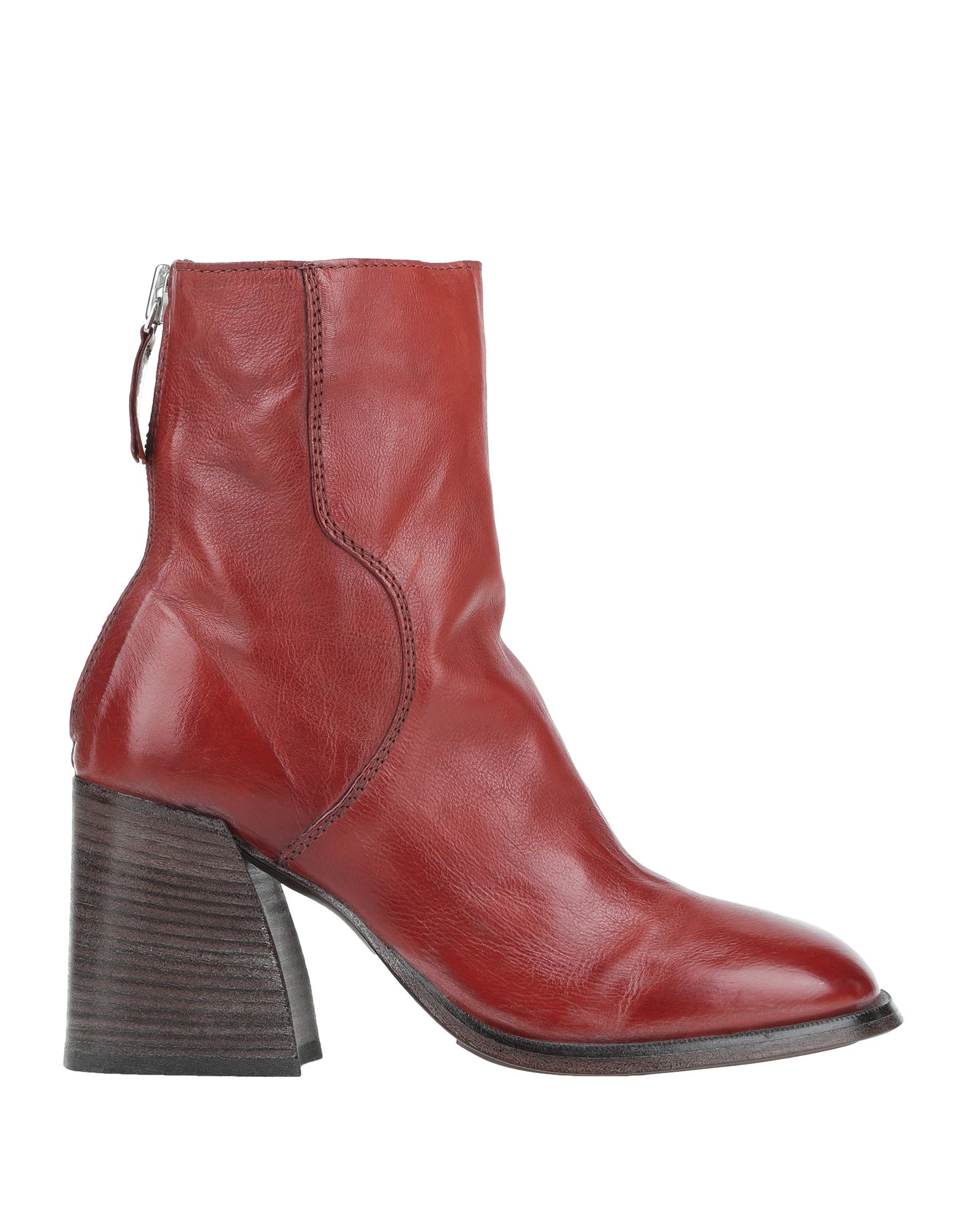 Moma Ankle Boots In Brick Red