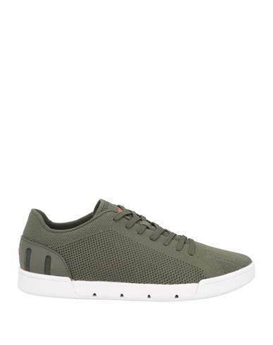 Swims Woman Sneakers Military Green Size 7 Textile Fibers
