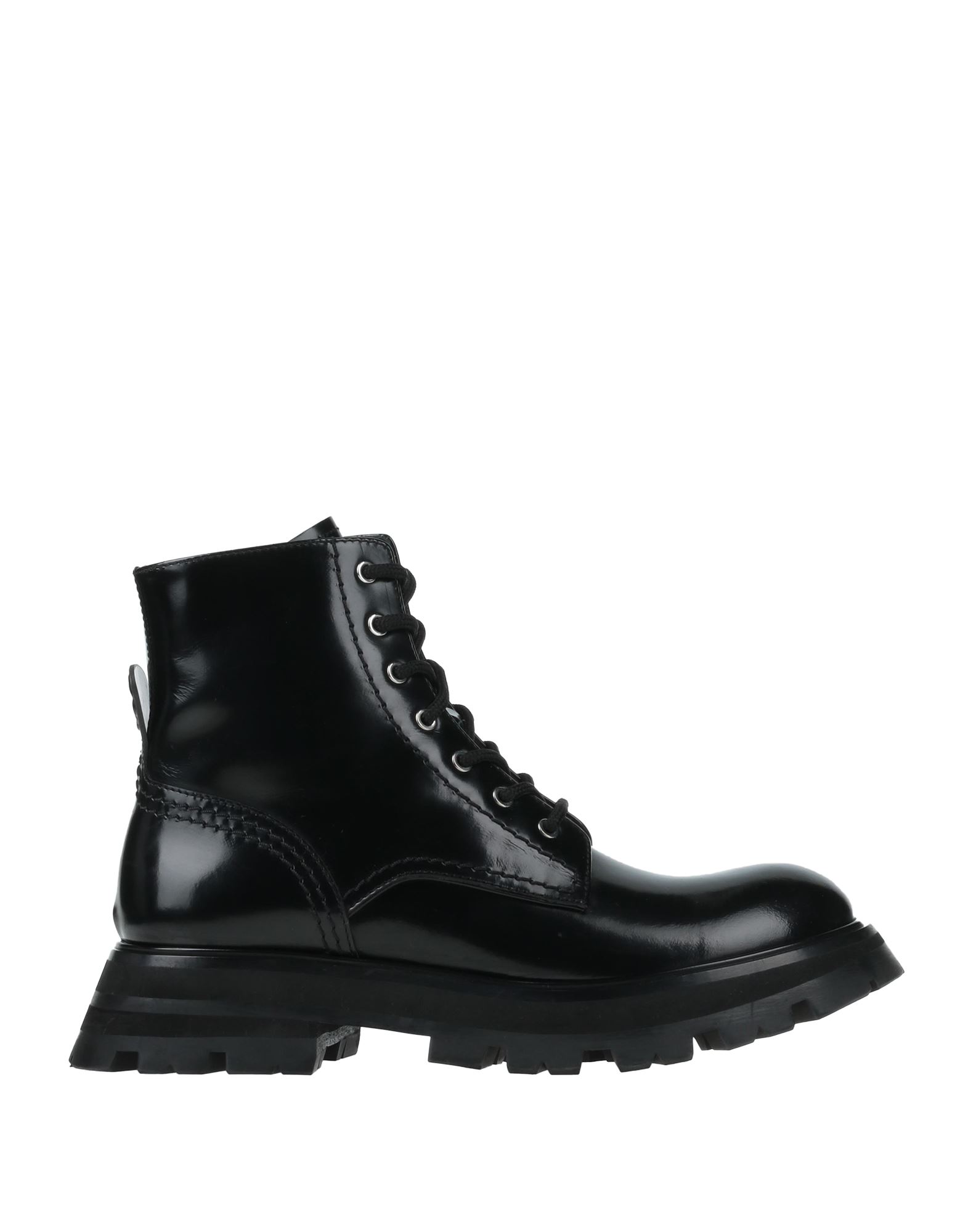 Shop Alexander Mcqueen Woman Ankle Boots Black Size 7.5 Soft Leather