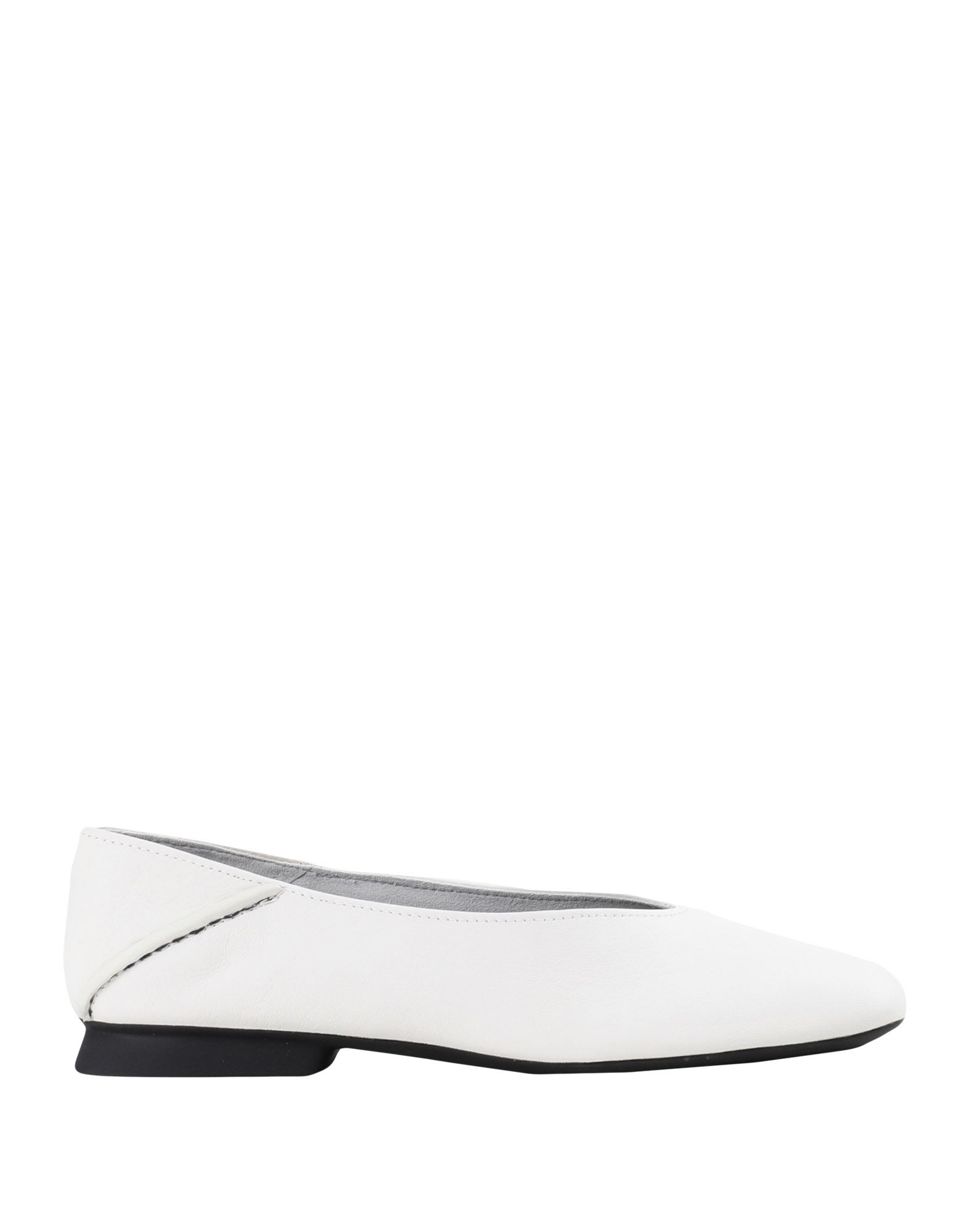 Camper Casi Myra Leather Ballerina Flats In Ivory