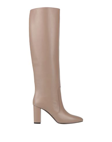 Via Roma 15 Woman Boot Light Brown Size 7 Soft Leather In Beige