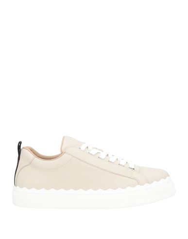 Chloé Woman Sneakers Sand Size 10 Soft Leather In Beige
