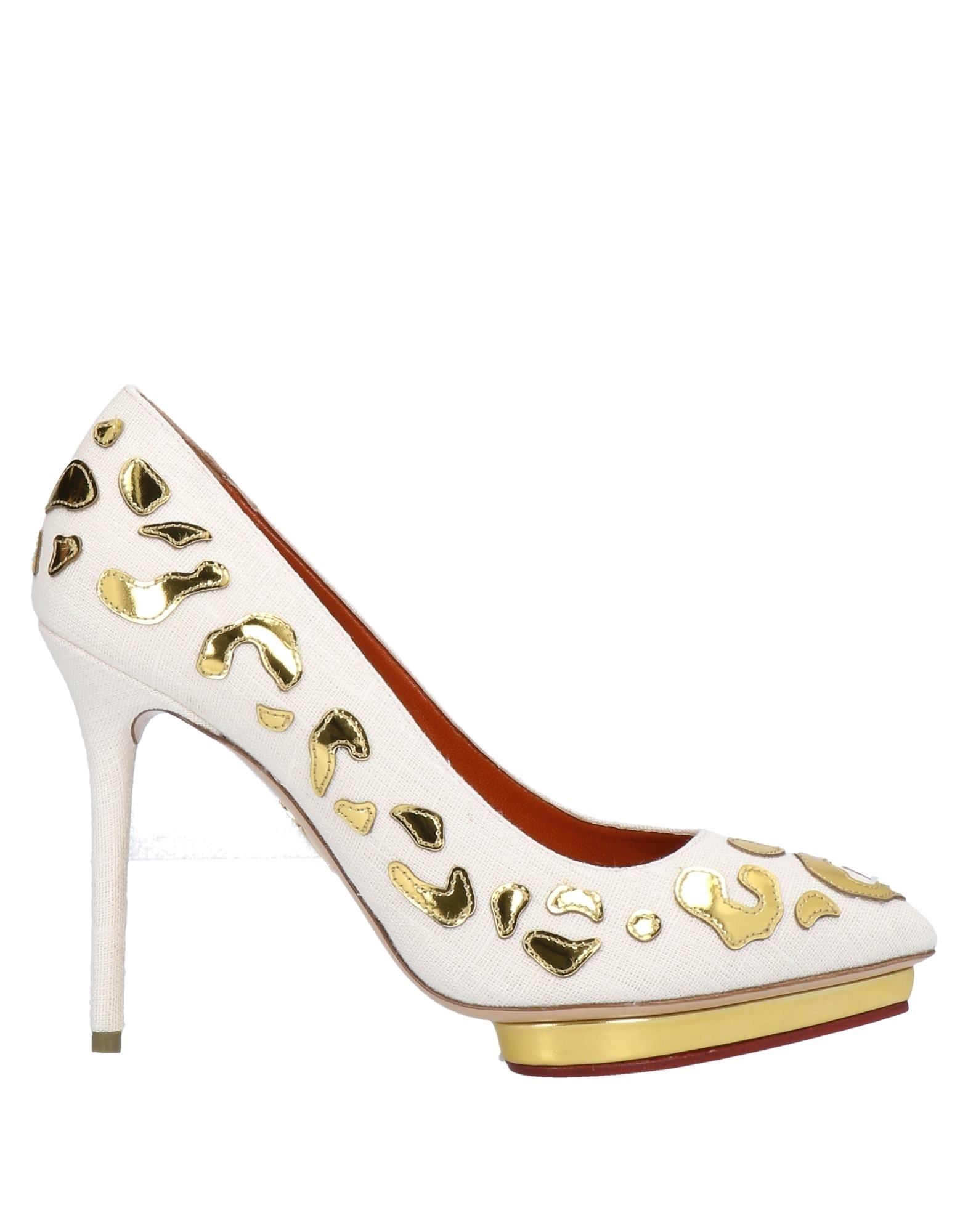 《セール開催中》CHARLOTTE OLYMPIA レディース パンプス アイボリー 37 リネン / 牛革（カーフ）