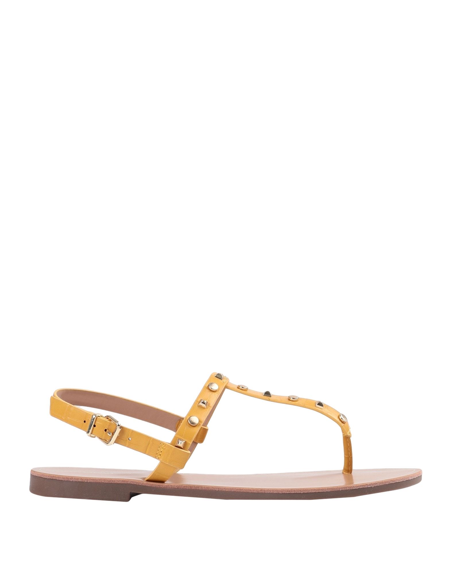 Only Toe Strap Sandals In Yellow
