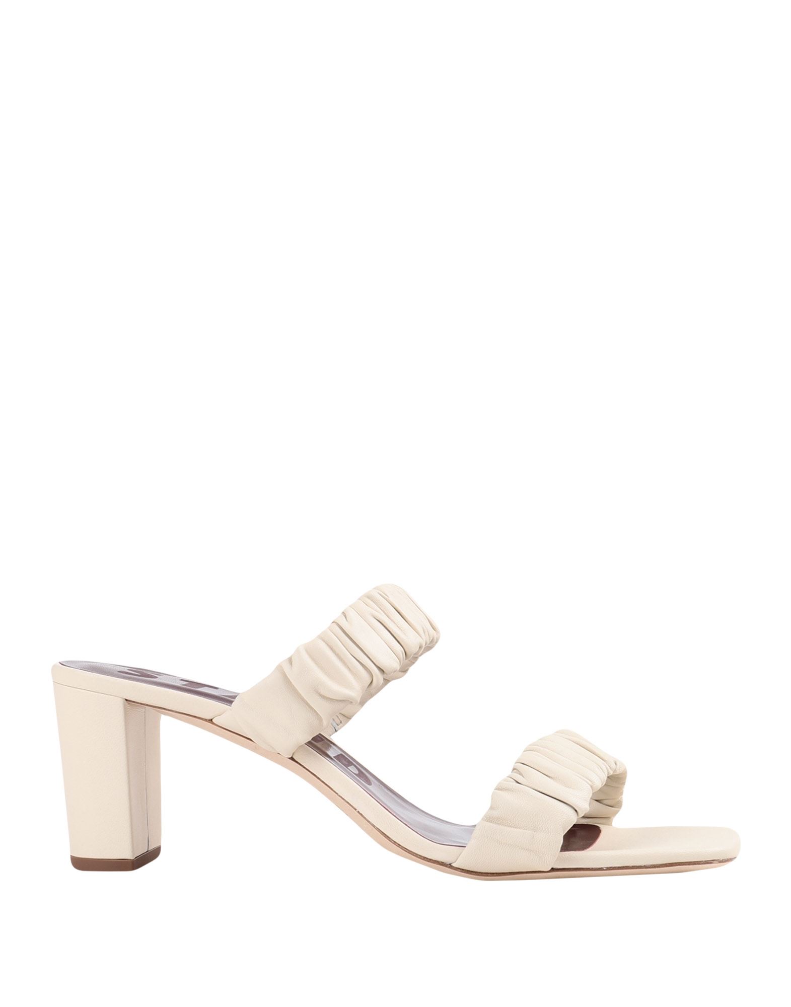 Shop Staud Frankie Ruched Sandal Woman Sandals Ivory Size 9 Goat Skin In White