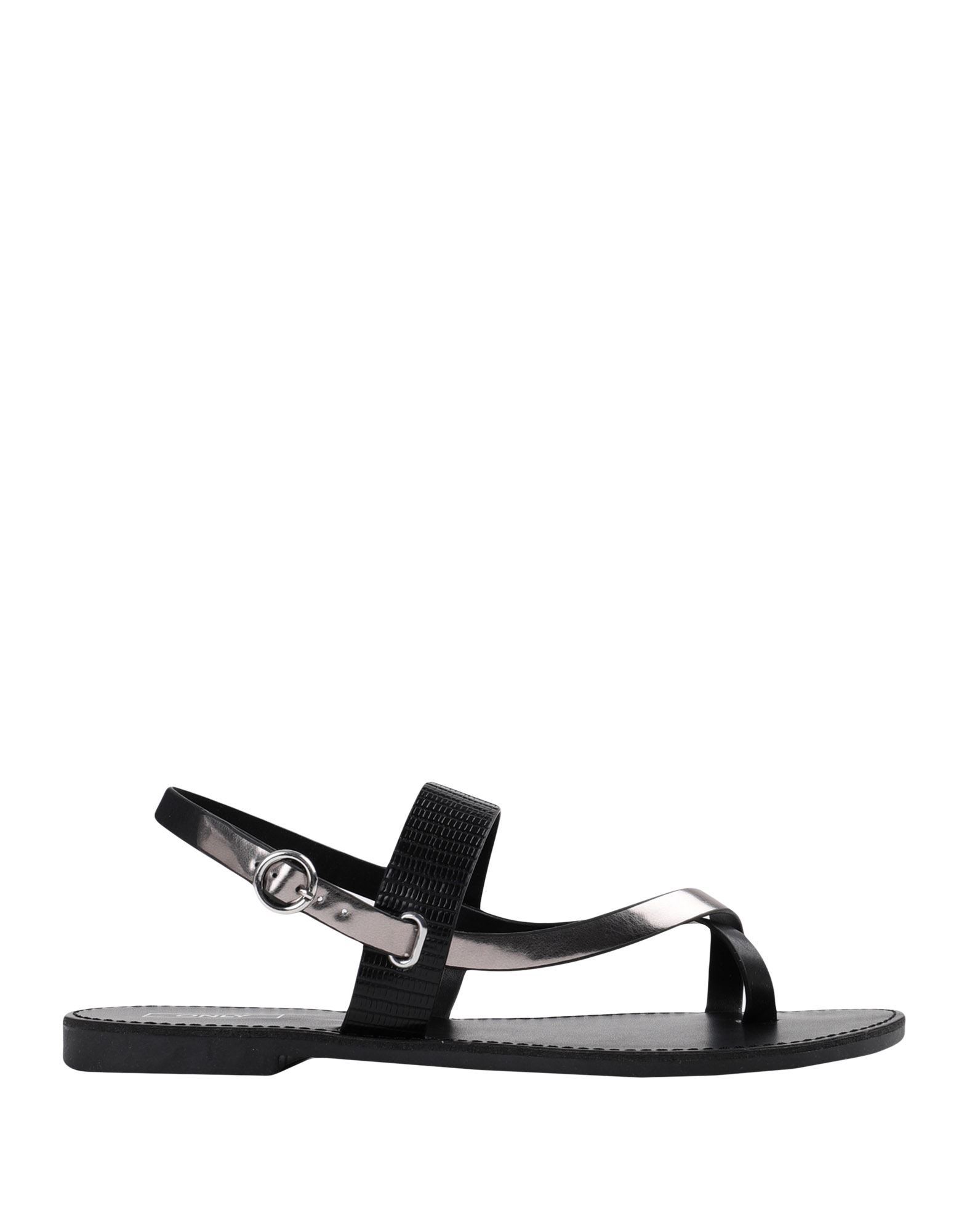 Only Toe Strap Sandals In Black
