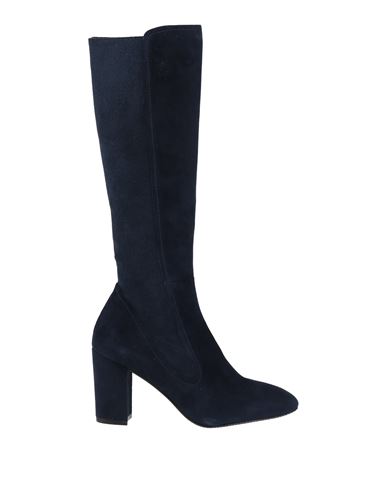 Stuart Weitzman Woman Boot Midnight Blue Size 6.5 Leather, Textile Fibers
