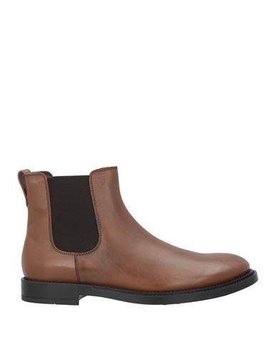 Tod's Man Ankle Boots Brown Size 7.5 Leather