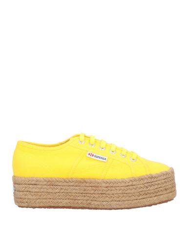 Superga Woman Sneakers Yellow Size 6.5 Textile Fibers