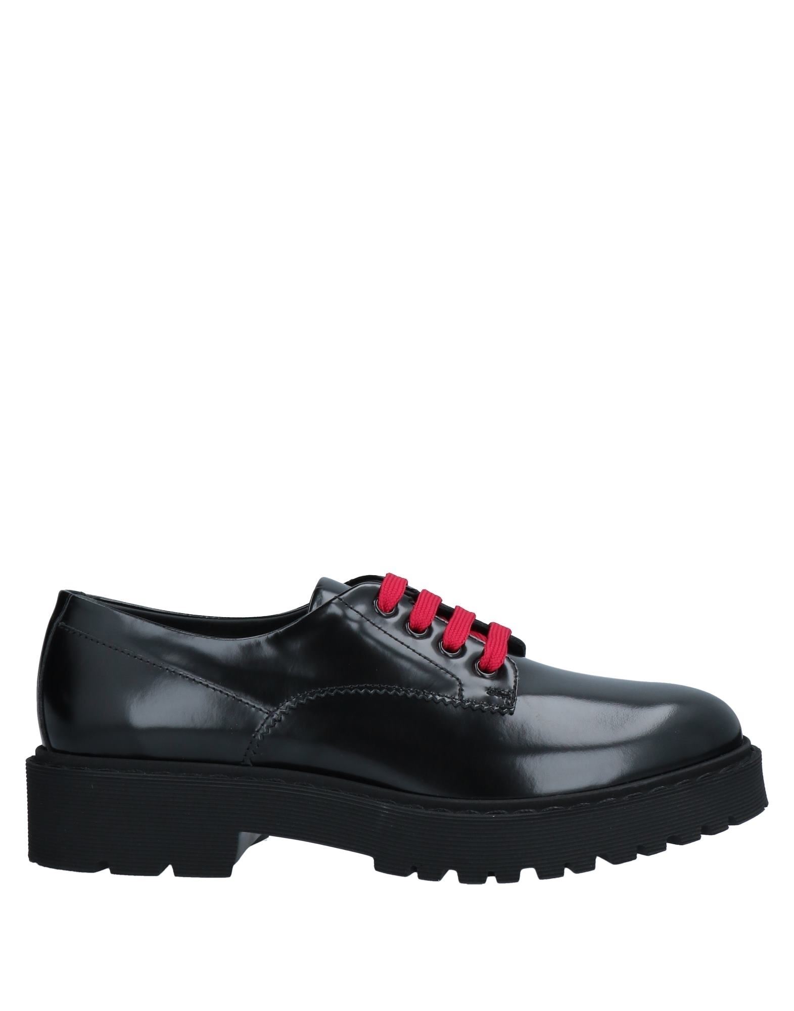 Hogan Lace-up Shoes In Black