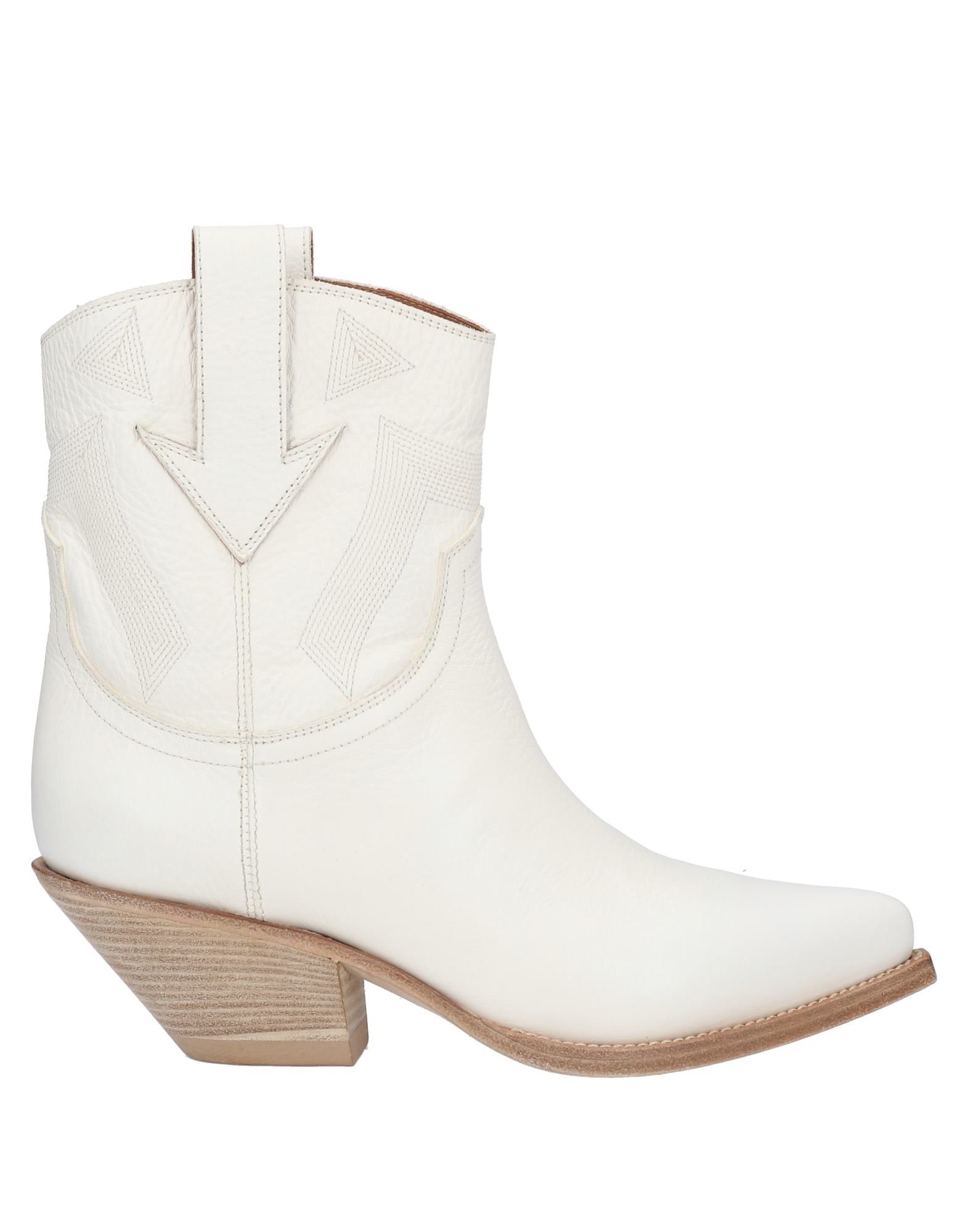 BUTTERO BUTTERO WOMAN ANKLE BOOTS IVORY SIZE 6 SOFT LEATHER,17056568MF 7