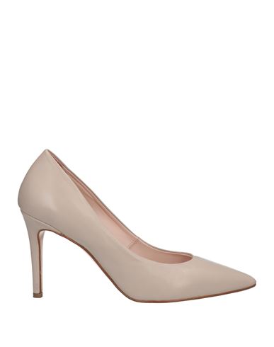 Cafènoir Woman Pumps Light Grey Size 10 Soft Leather