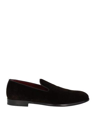 Shop Dolce & Gabbana Man Loafers Dark Brown Size 11 Viscose, Cotton