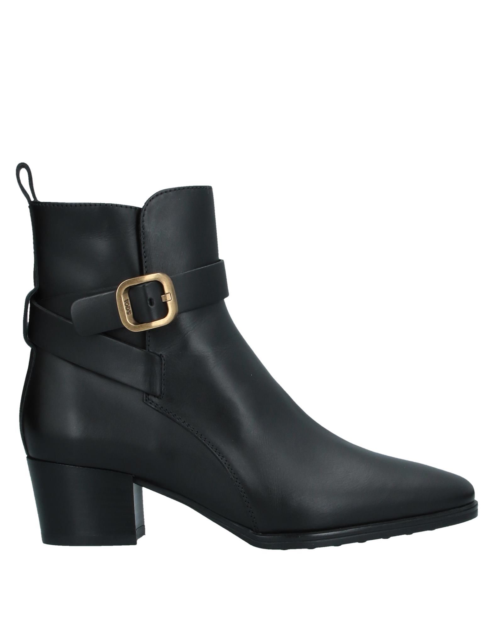 Tod's Ankle Boots In Leather In Black