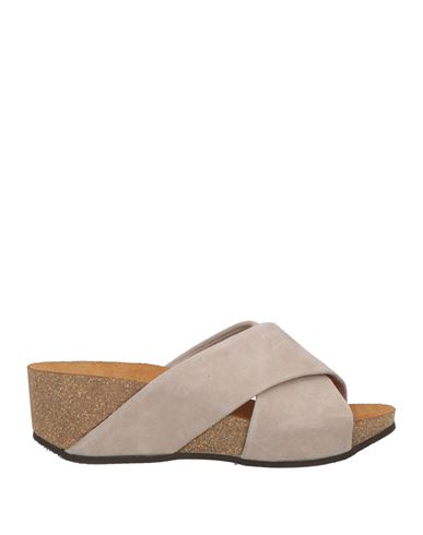 Fx Frau Woman Sandals Light Grey Size 6 Soft Leather In Gray