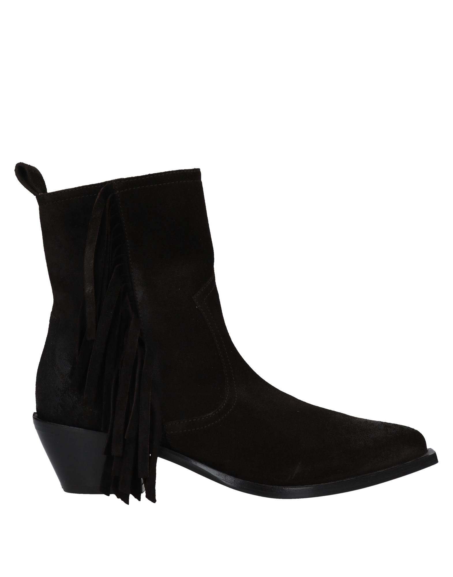 Paola D'arcano Ankle Boots In Dark Brown