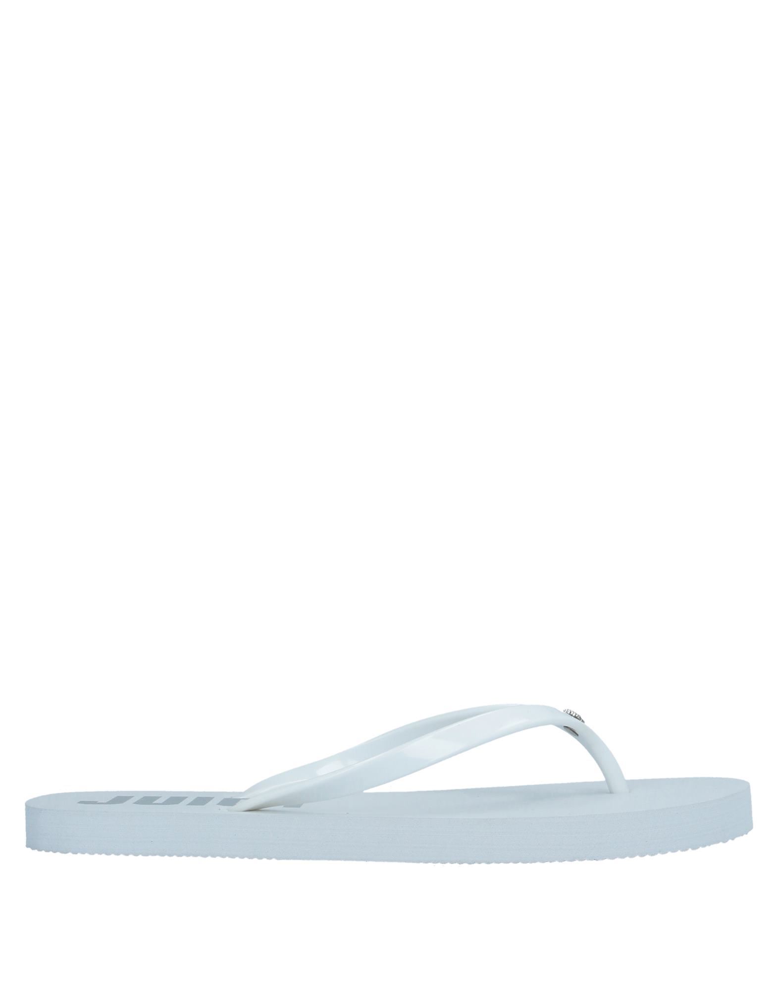 Juicy Couture Toe Strap Sandals In White